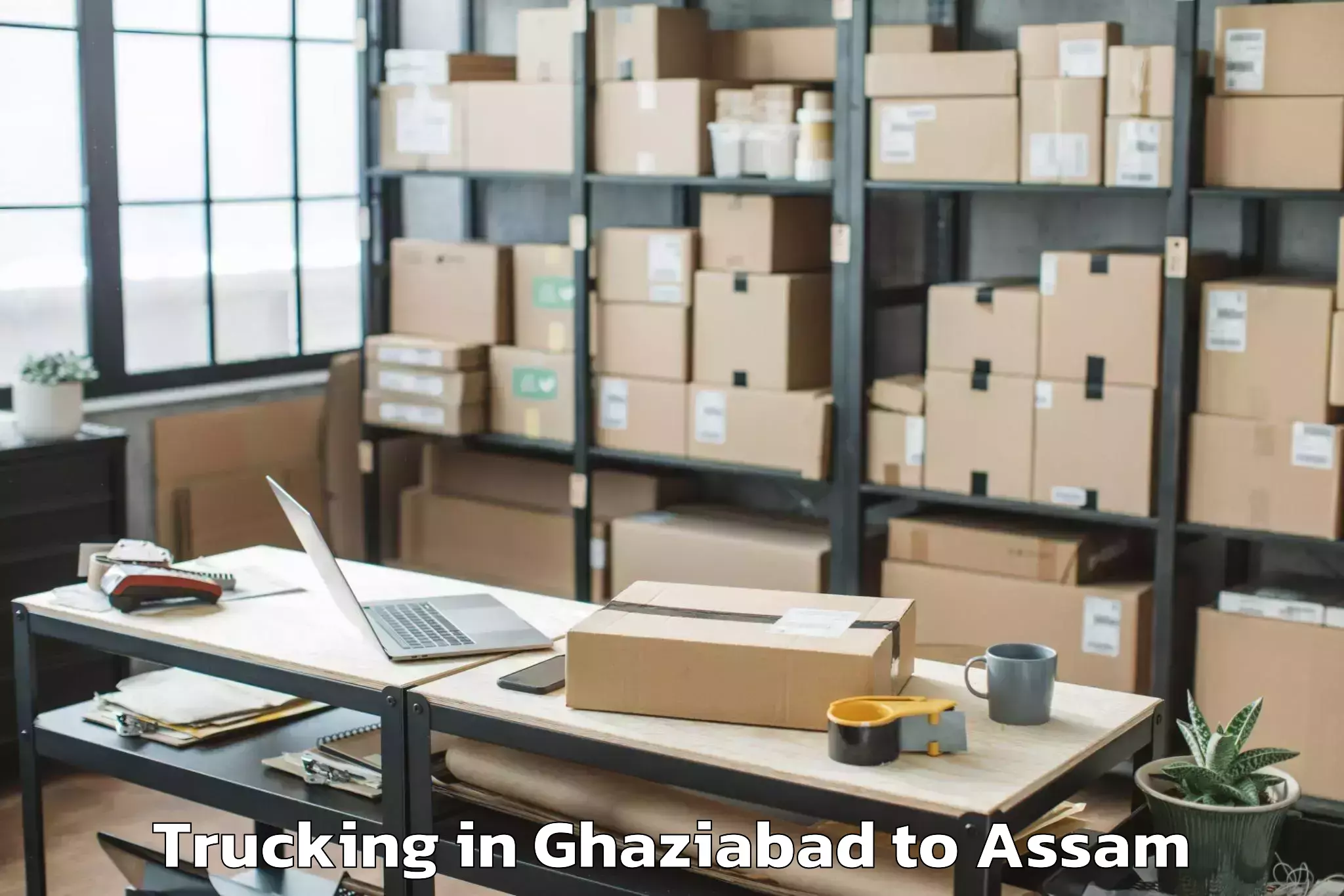 Leading Ghaziabad to Boitamari Trucking Provider